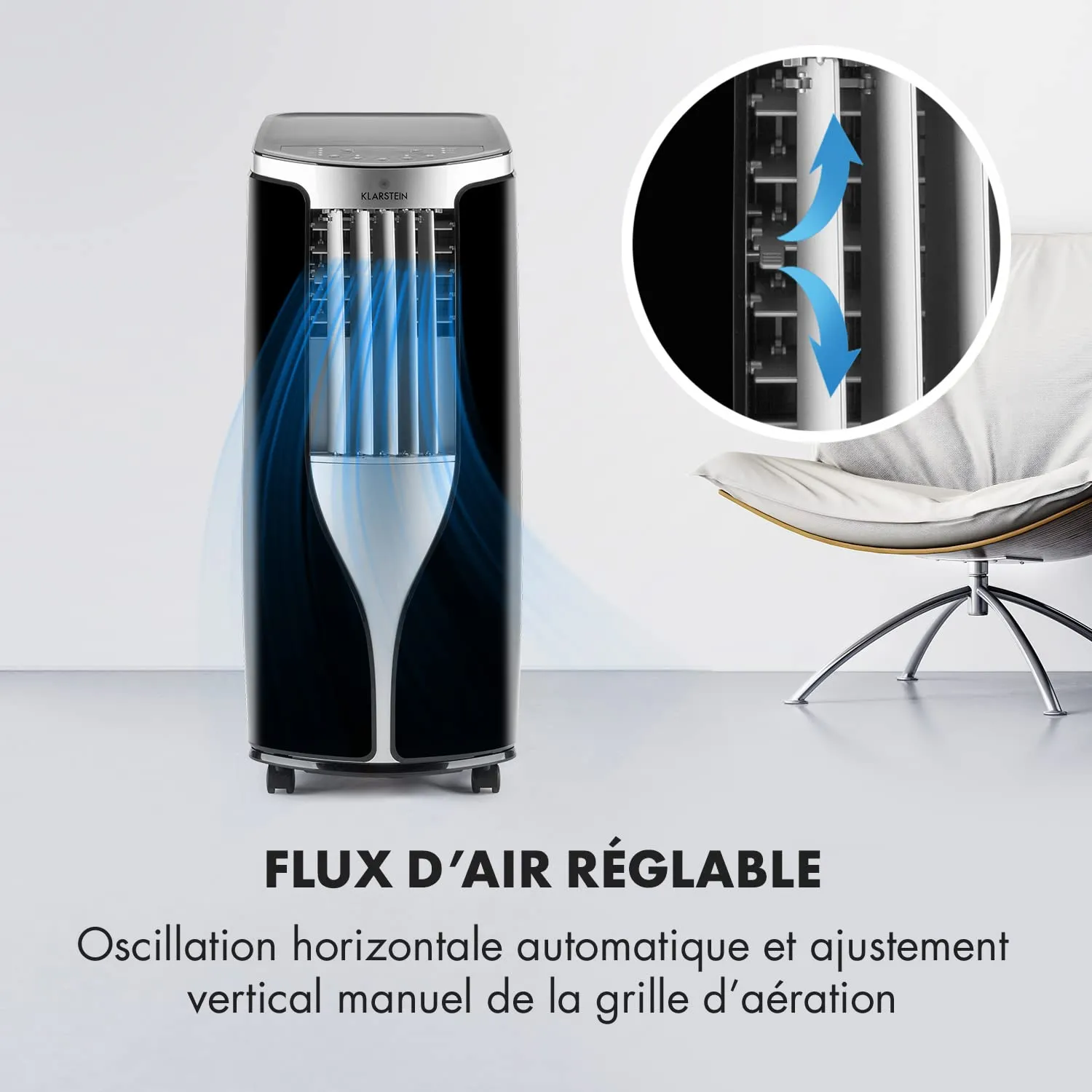Klarstein climatiseur mobile 10000 BTU portable 3 en 1 silencieux