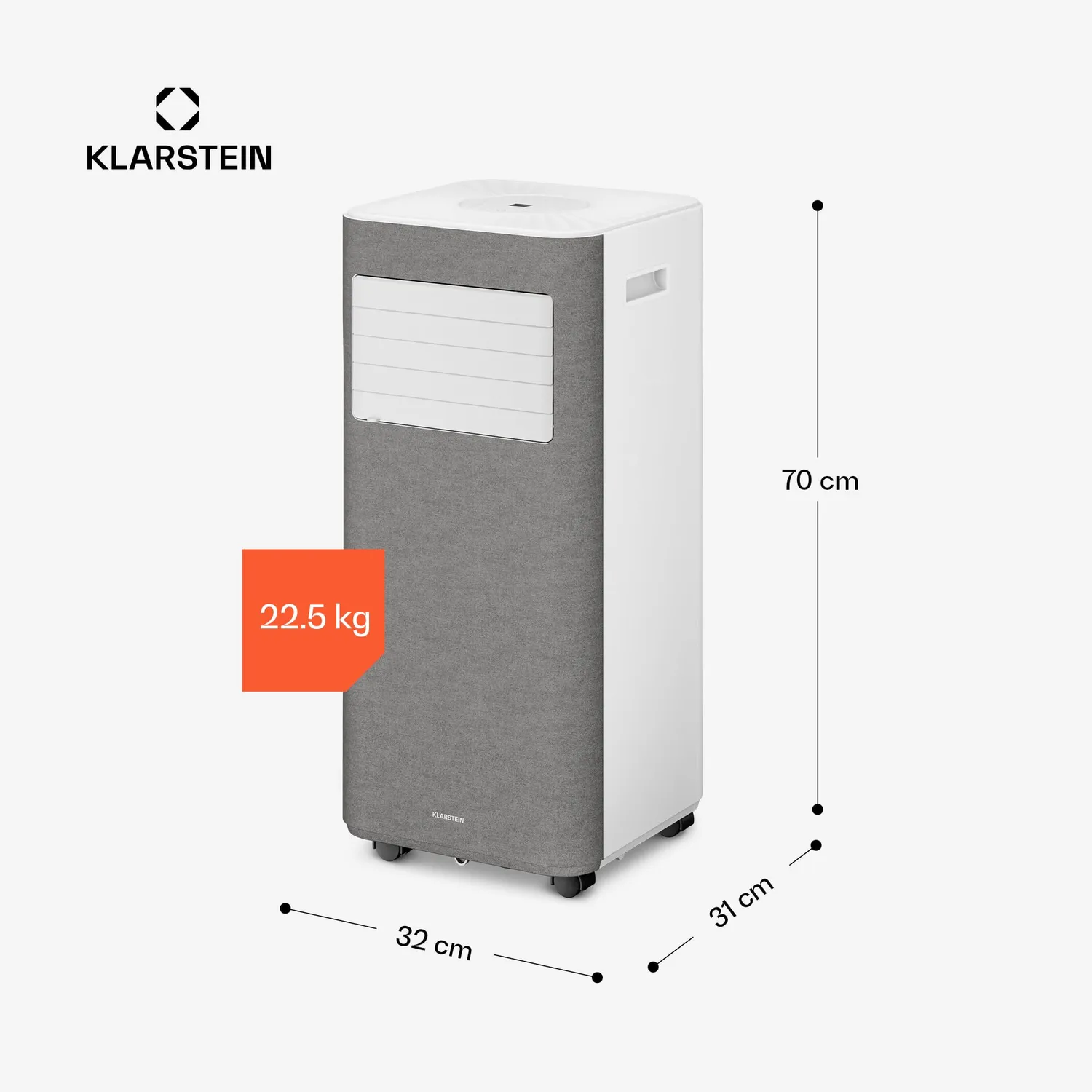 Klarstein AireLux climatiseur mobile 9000 BTU gris 33 m²