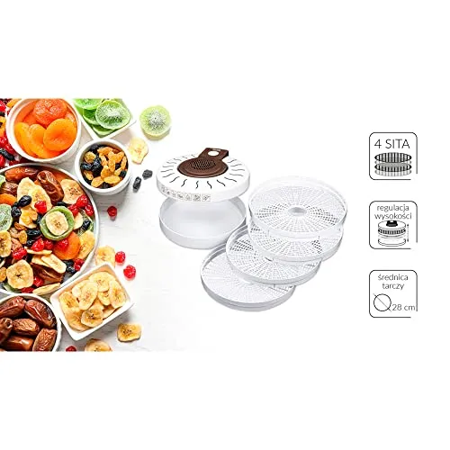 MPM MSG-17 déshydrateur 4 plateaux blanc 250W