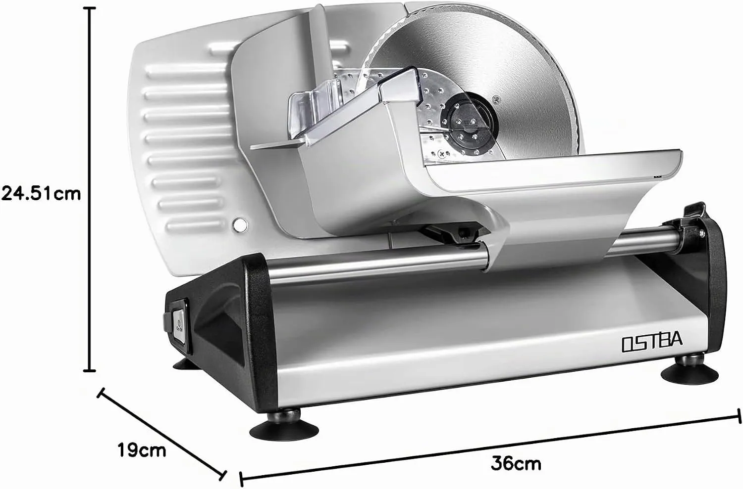 YASHE trancheuse électrique 19 cm 150 W sécurité enfants