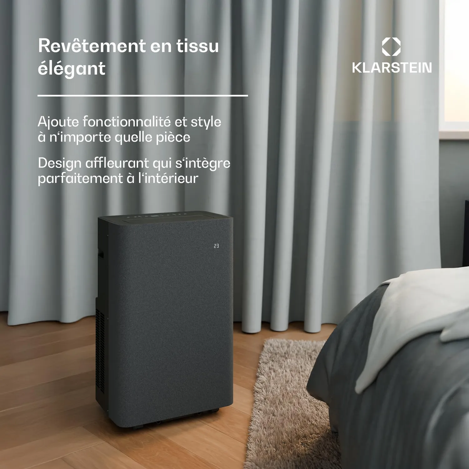 Klarstein AireLux climatiseur mobile 14000BTU gris foncé