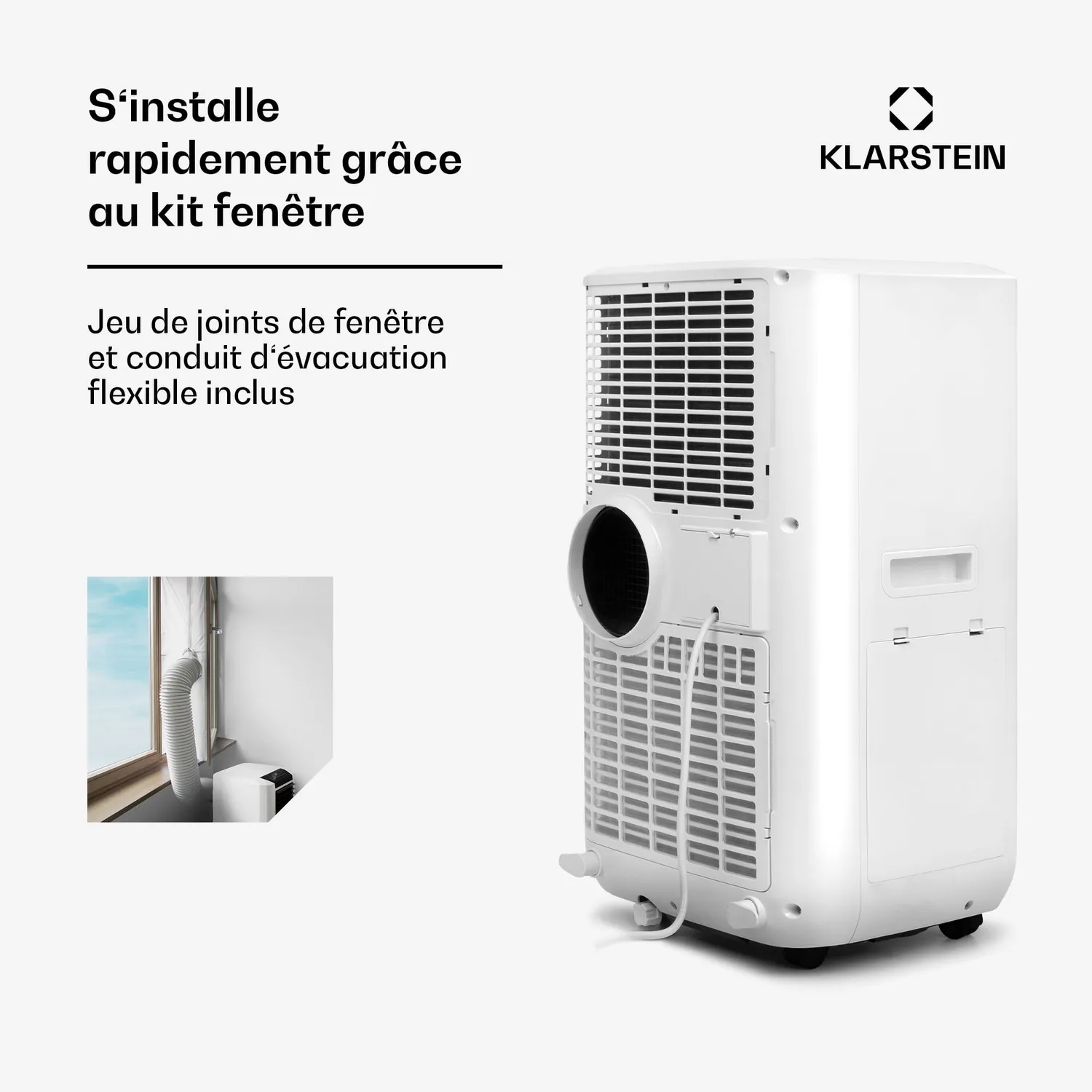 Klarstein climatiseur mobile 15000 BTU noir connecté