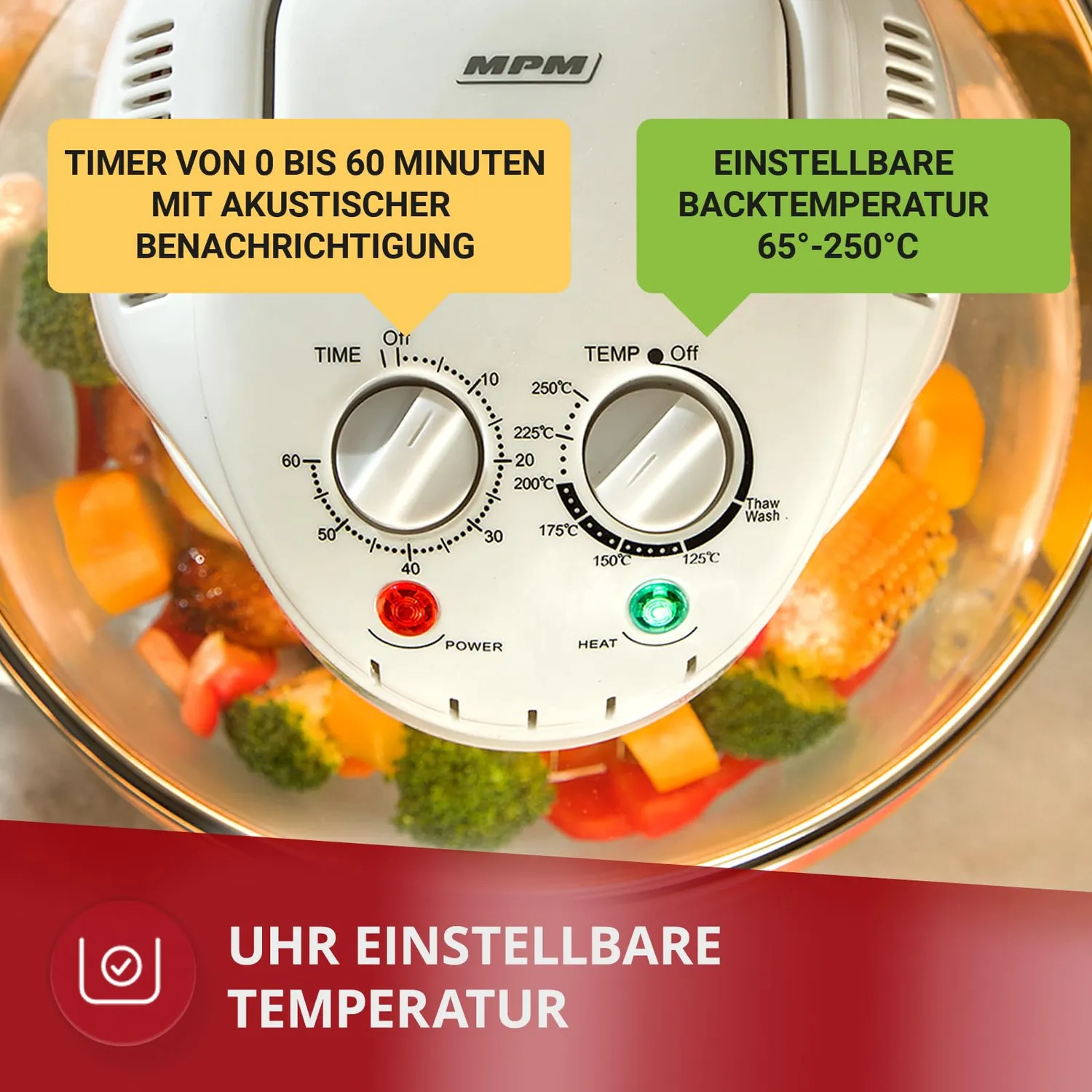 MPM MKO-01 four halogène 12 L 1400W 250°C