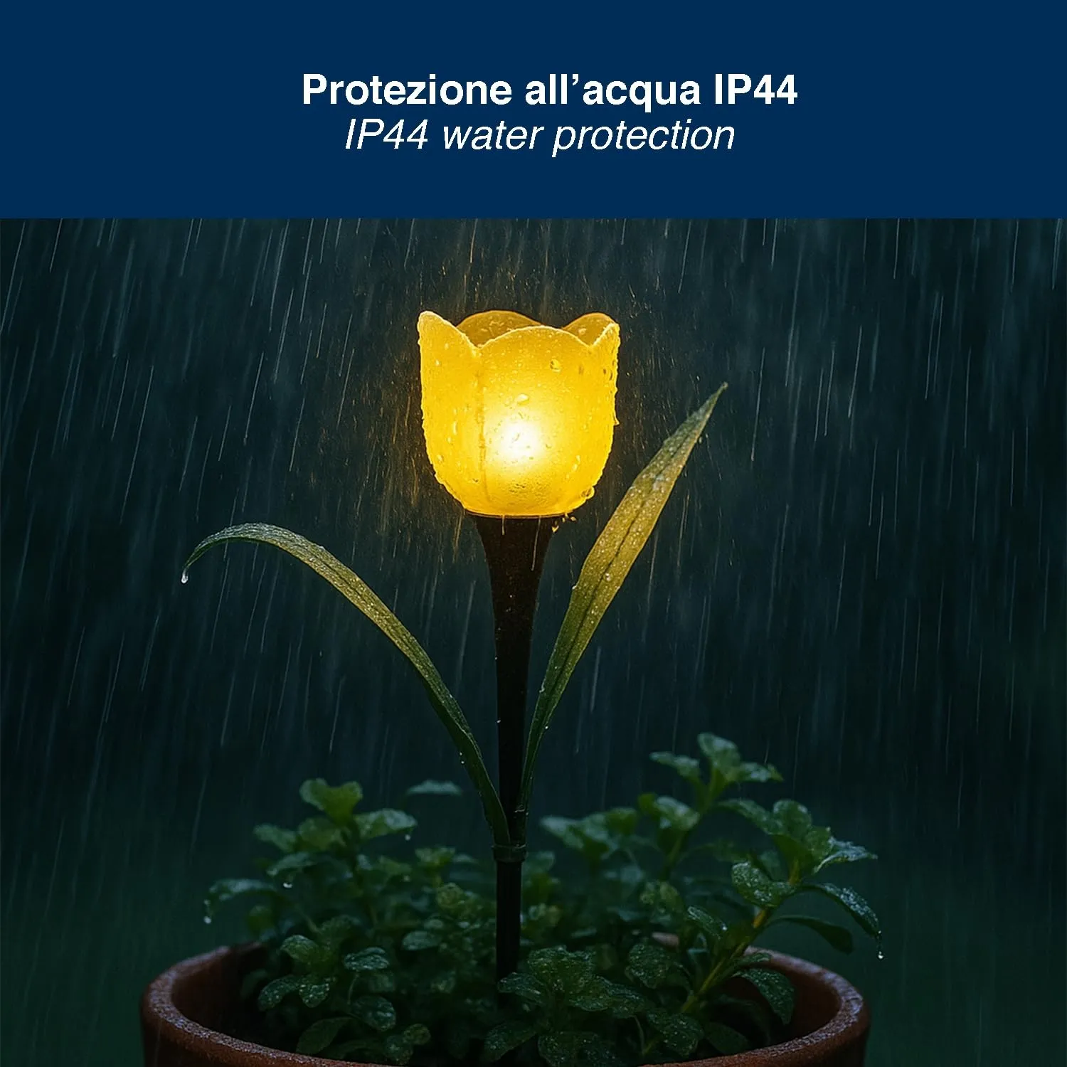 Beper P207ILO105 lampes solaires tulipe x4 LED IP44 couleurs