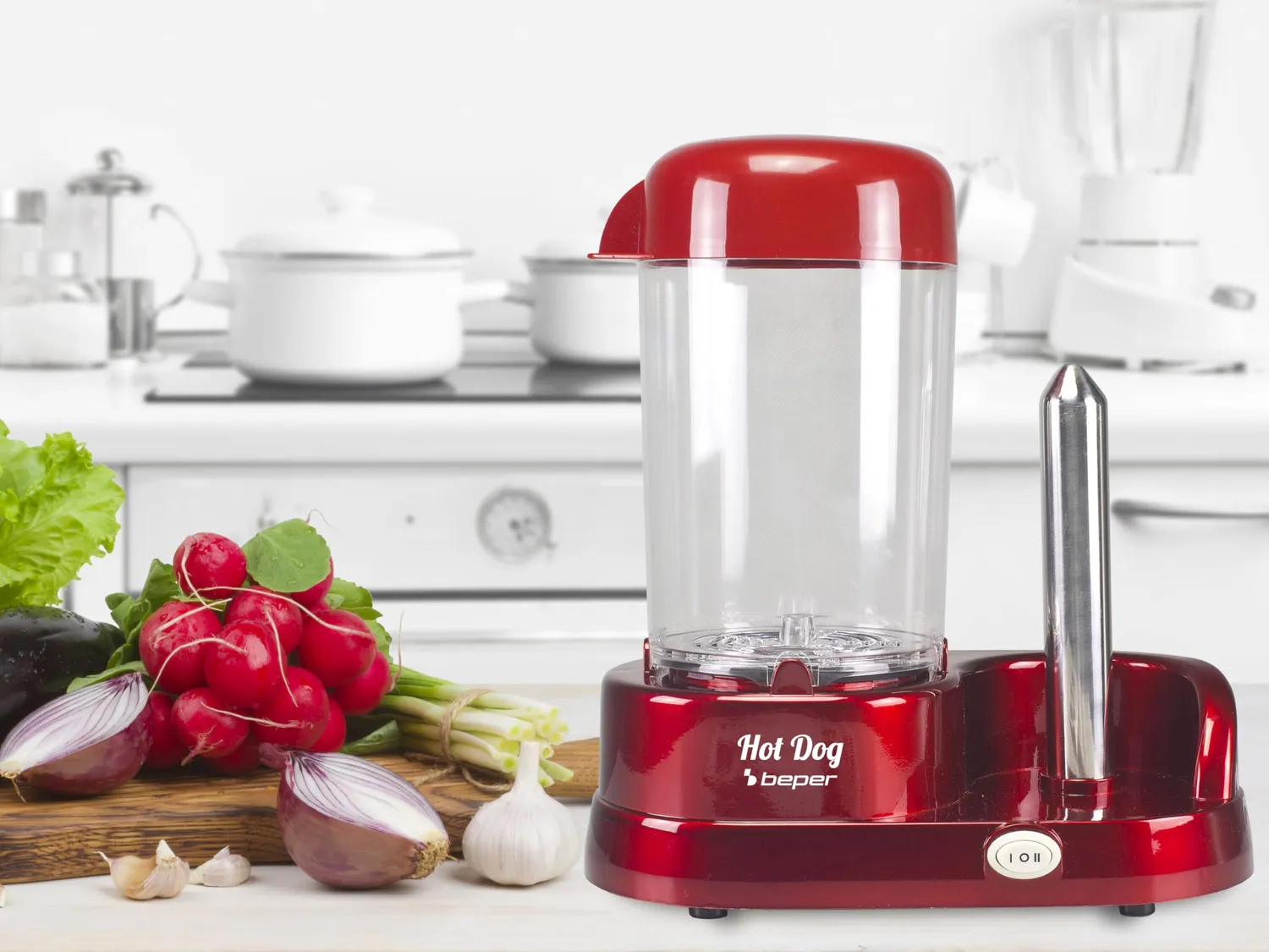 Beper P101CUD501 machine à hot-dogs vapeur 6 saucisses 350W