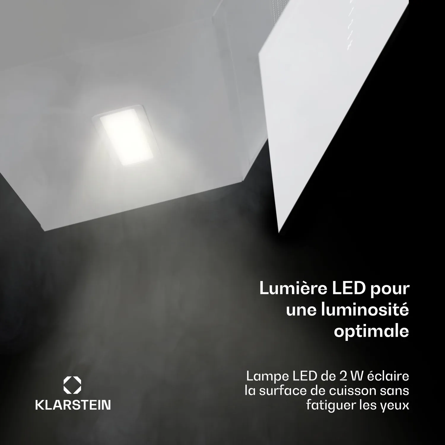 Klarstein Alina hotte aspirante 60cm blanche 570m3/h