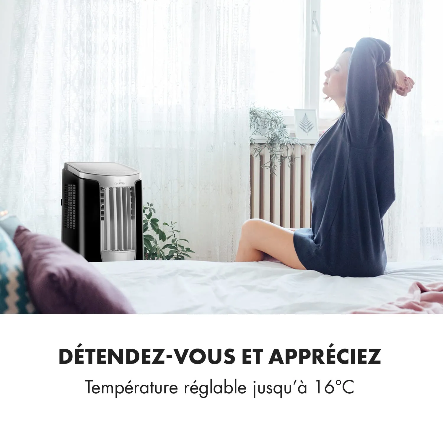 Klarstein climatiseur mobile 10000 BTU portable 3 en 1 silencieux
