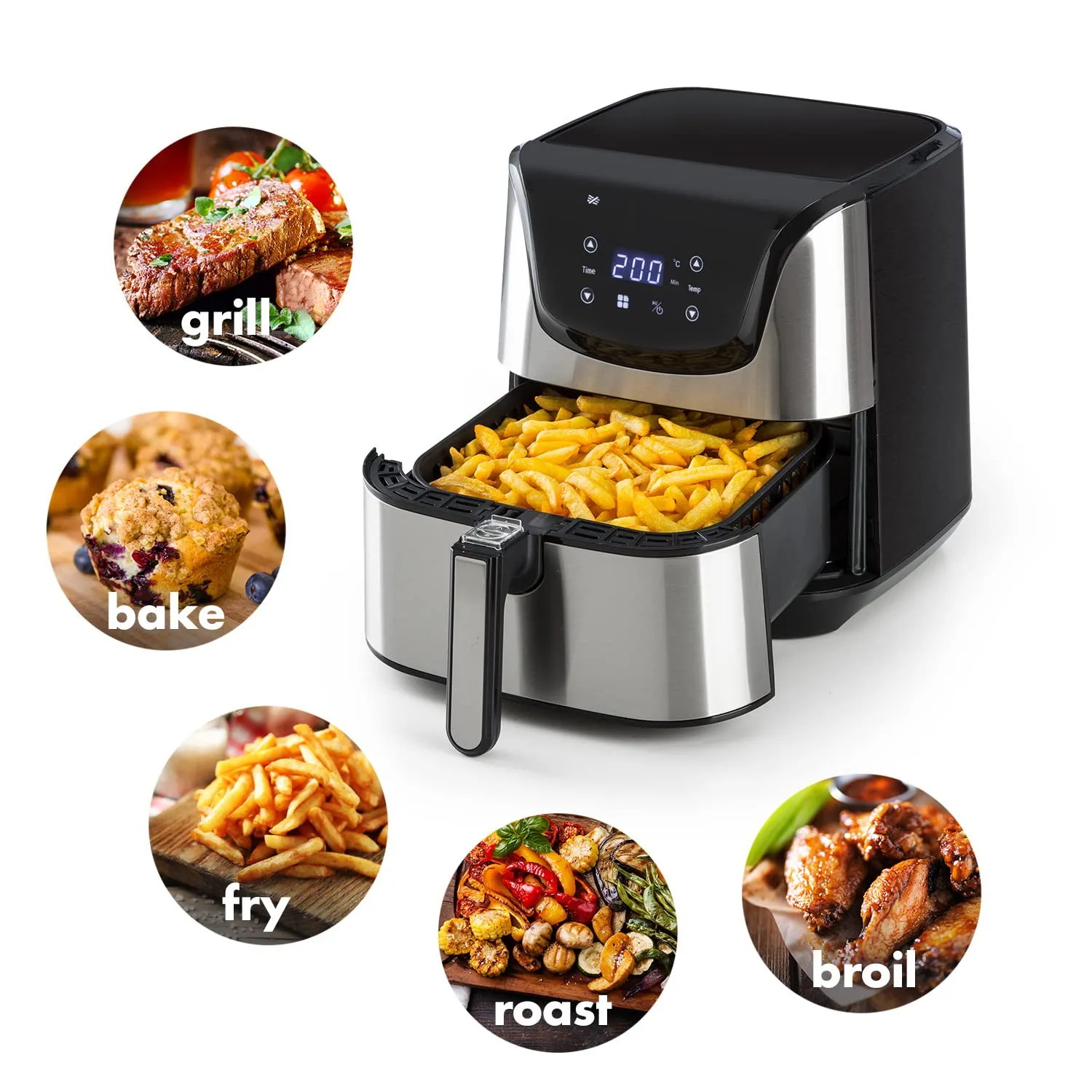 Klarstein Aero Vital Deluxe friteuse sans huile 5,4 L 1700W