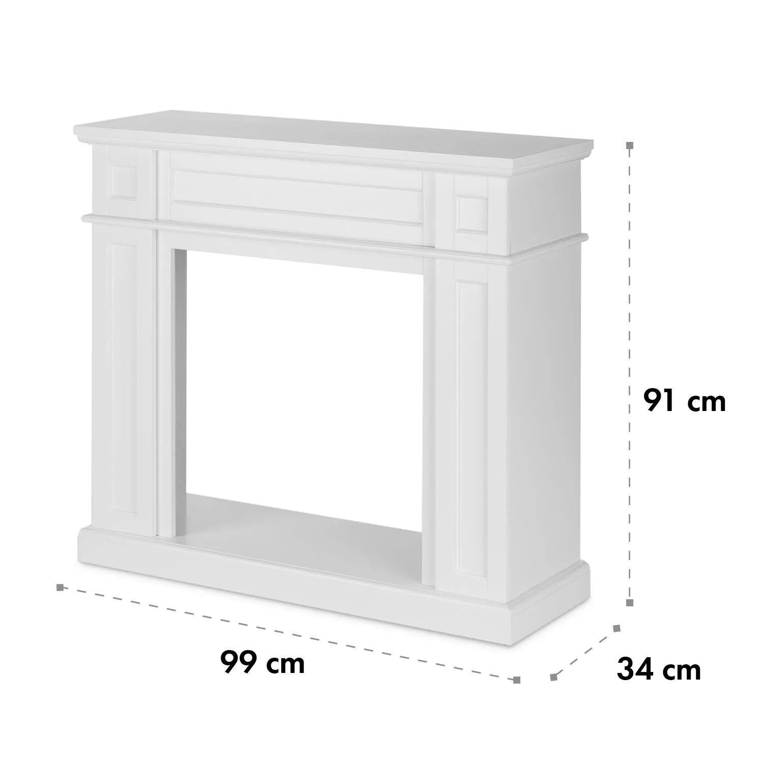 Klarstein Lausanne Frame corps de cheminée blanc MDF
