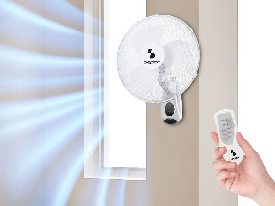 Beper P206VEN600 ventilateur mural blanc télécommande