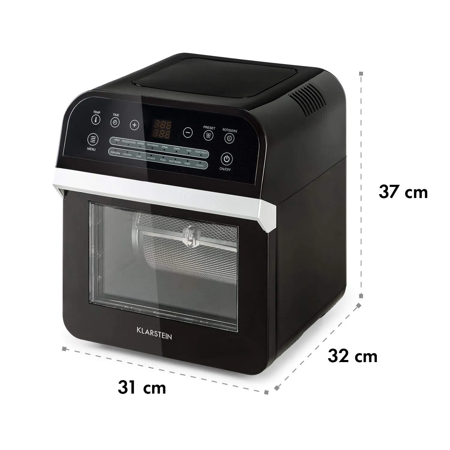 Klarstein AeroVital Cube Edition friteuse sans huile 12 L noire 1600W