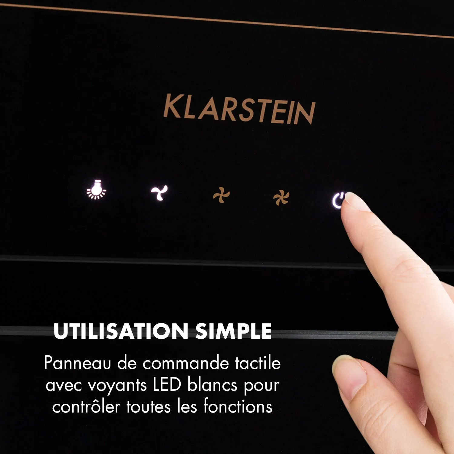 Klarstein DeLorean 60 hotte aspirante 60 cm noire 625 m³/h