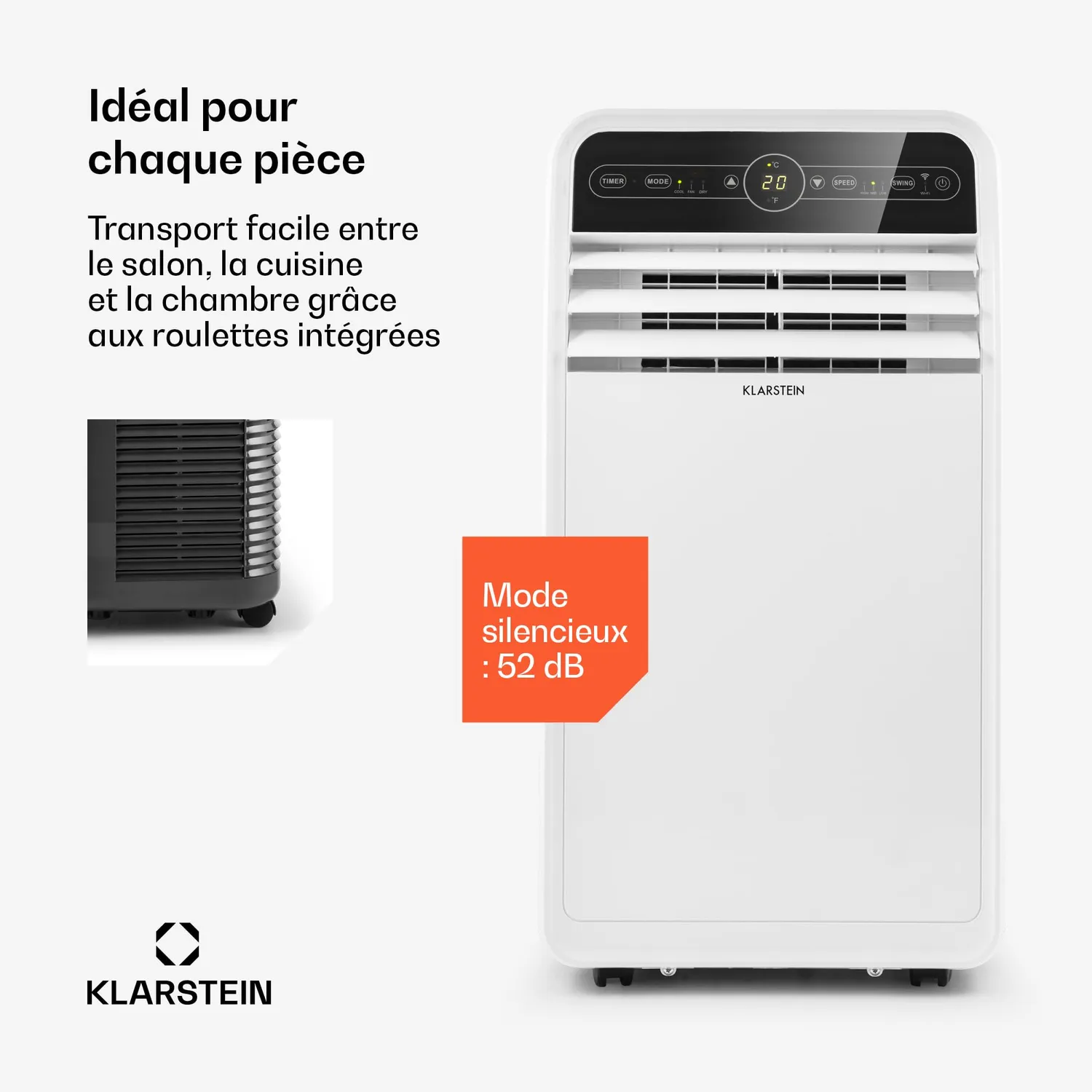 Klarstein Smart 12000 BTU clim mobile connectée 4 en 1
