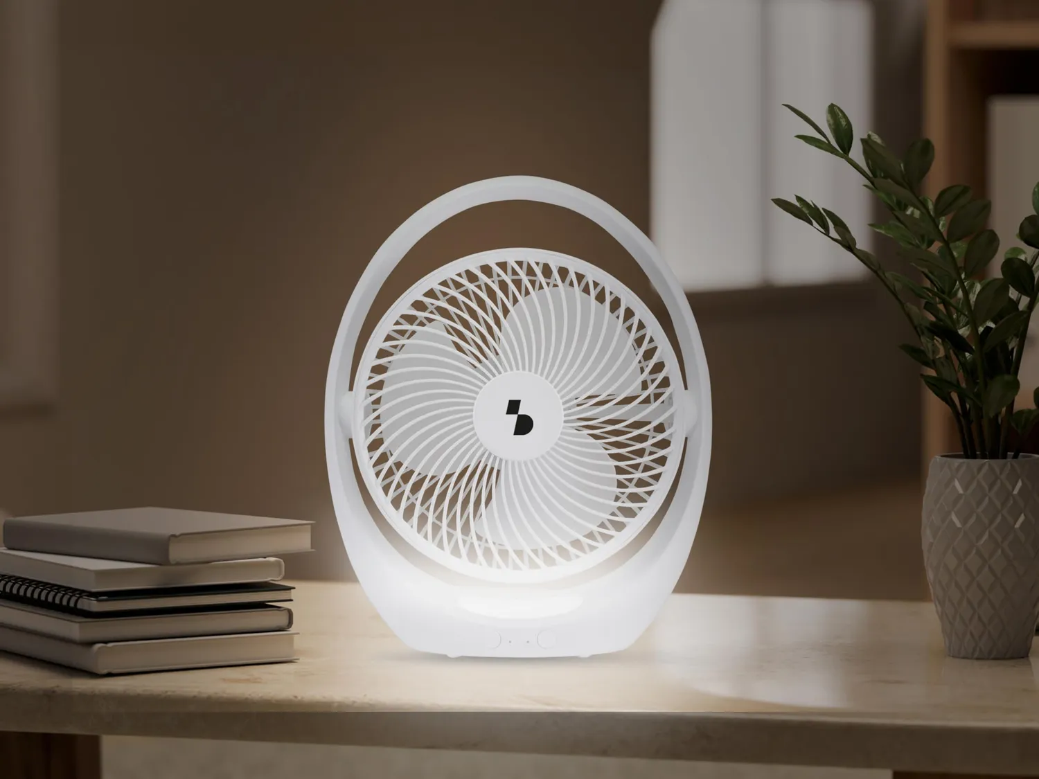 Beper P206VEN425 ventilateur table rechargeable LED