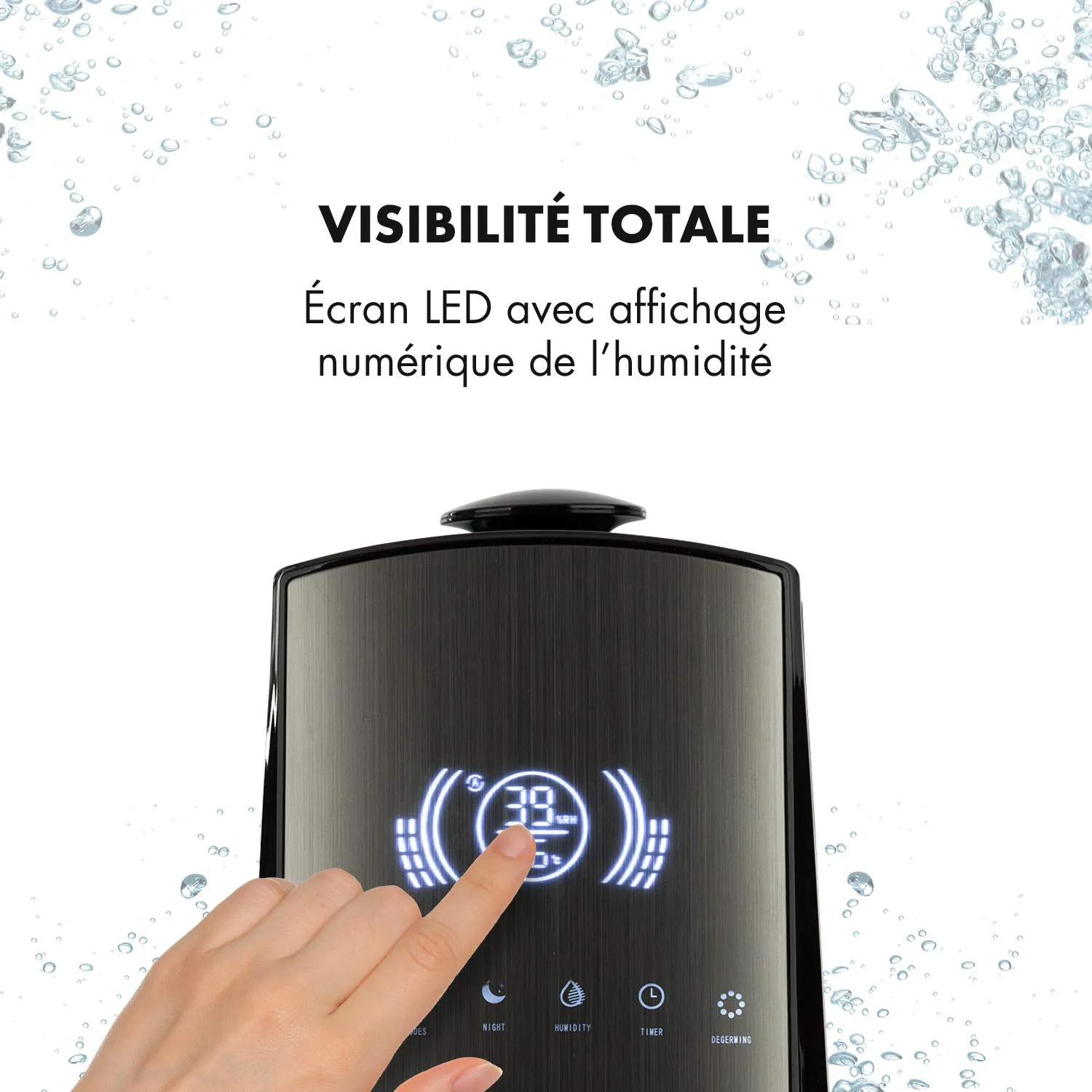 Klarstein VapoAir Opal humidificateur 5L noir brume chaude