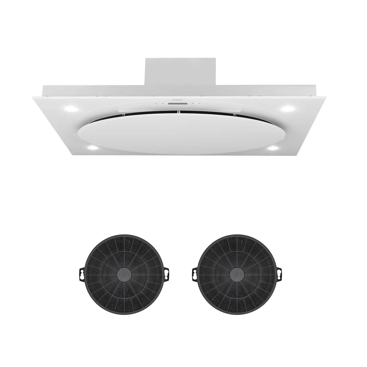 Klarstein Secret Service hotte murale 110 cm blanc 987 m3/h
