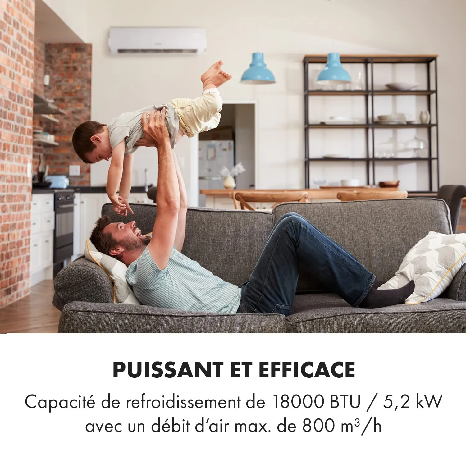 Klarstein climatiseur 18000 BTU/h 5,2 kW classe A