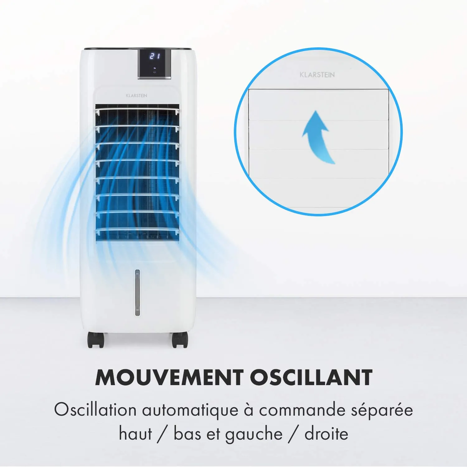 Klarstein Sonnendeck rafraîchisseur air 6 L blanc 3-en-1