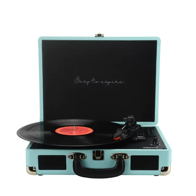 Prixton VC400 platine vinyle bleue Bluetooth USB RCA