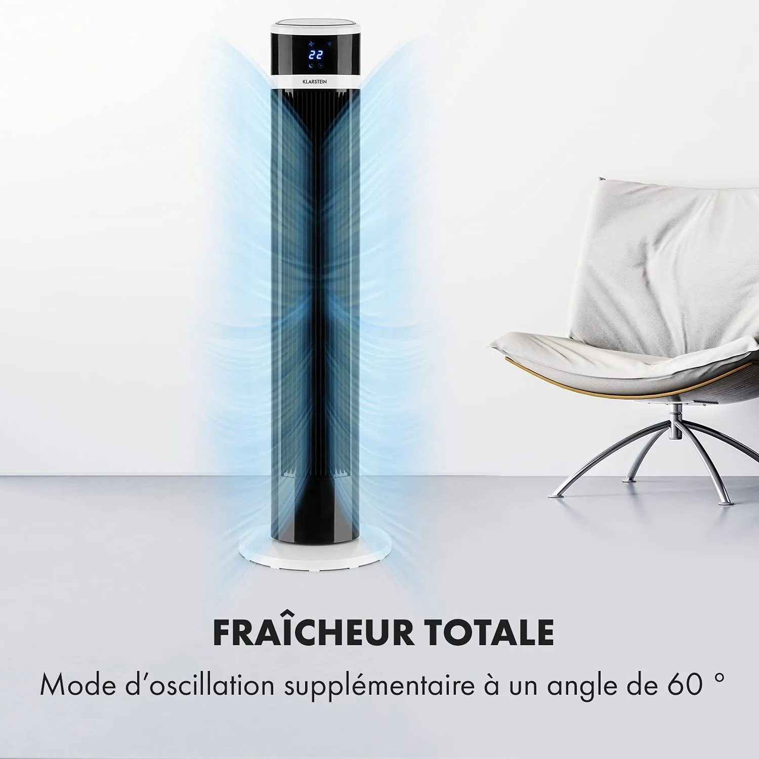 Klarstein Icetower Smart ventilateur colonne blanc WiFi