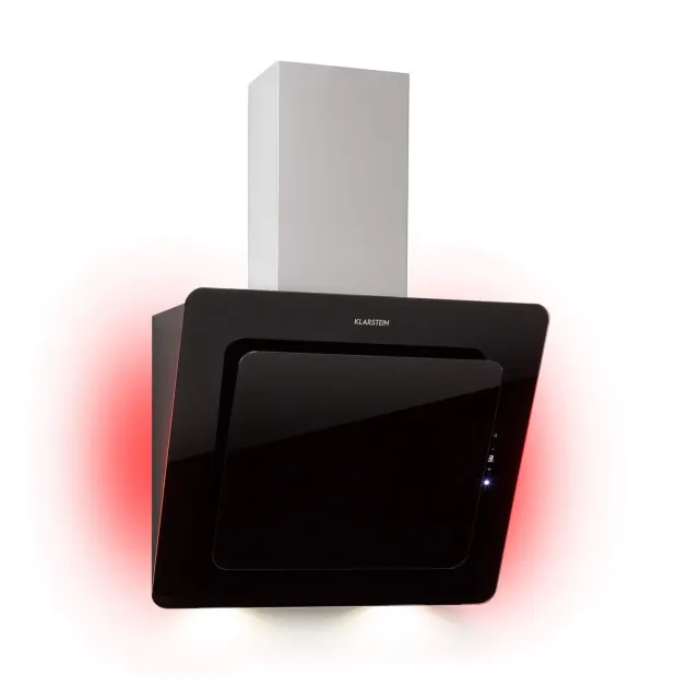 Klarstein Helena hotte inclinée 60 cm noir 553 m³/h