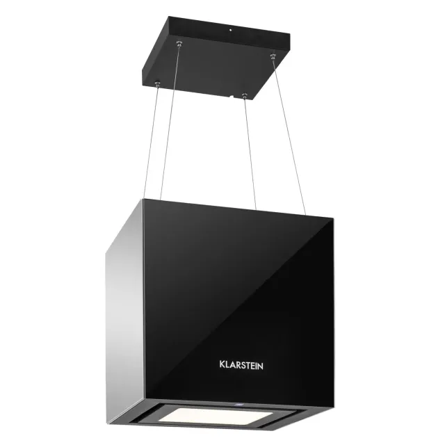 Klarstein Kronleuchter hotte îlot 45 cm noire recyclage