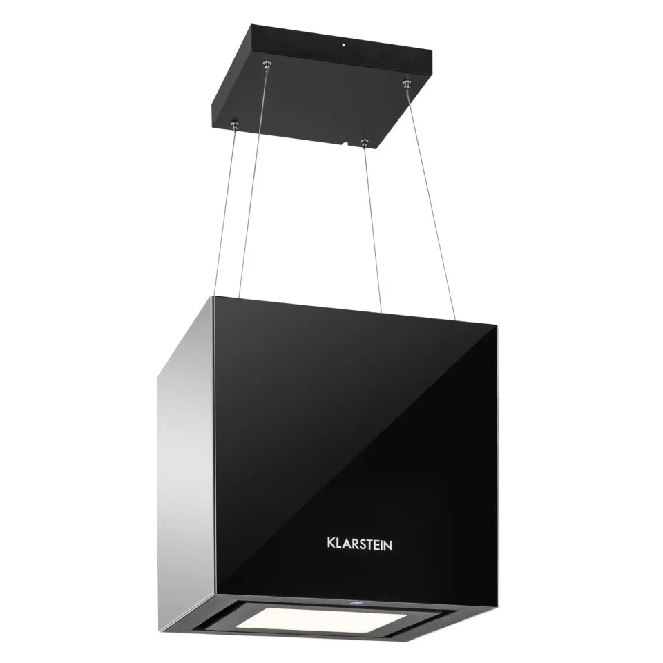 Klarstein Kronleuchter hotte îlot 45 cm noire recyclage