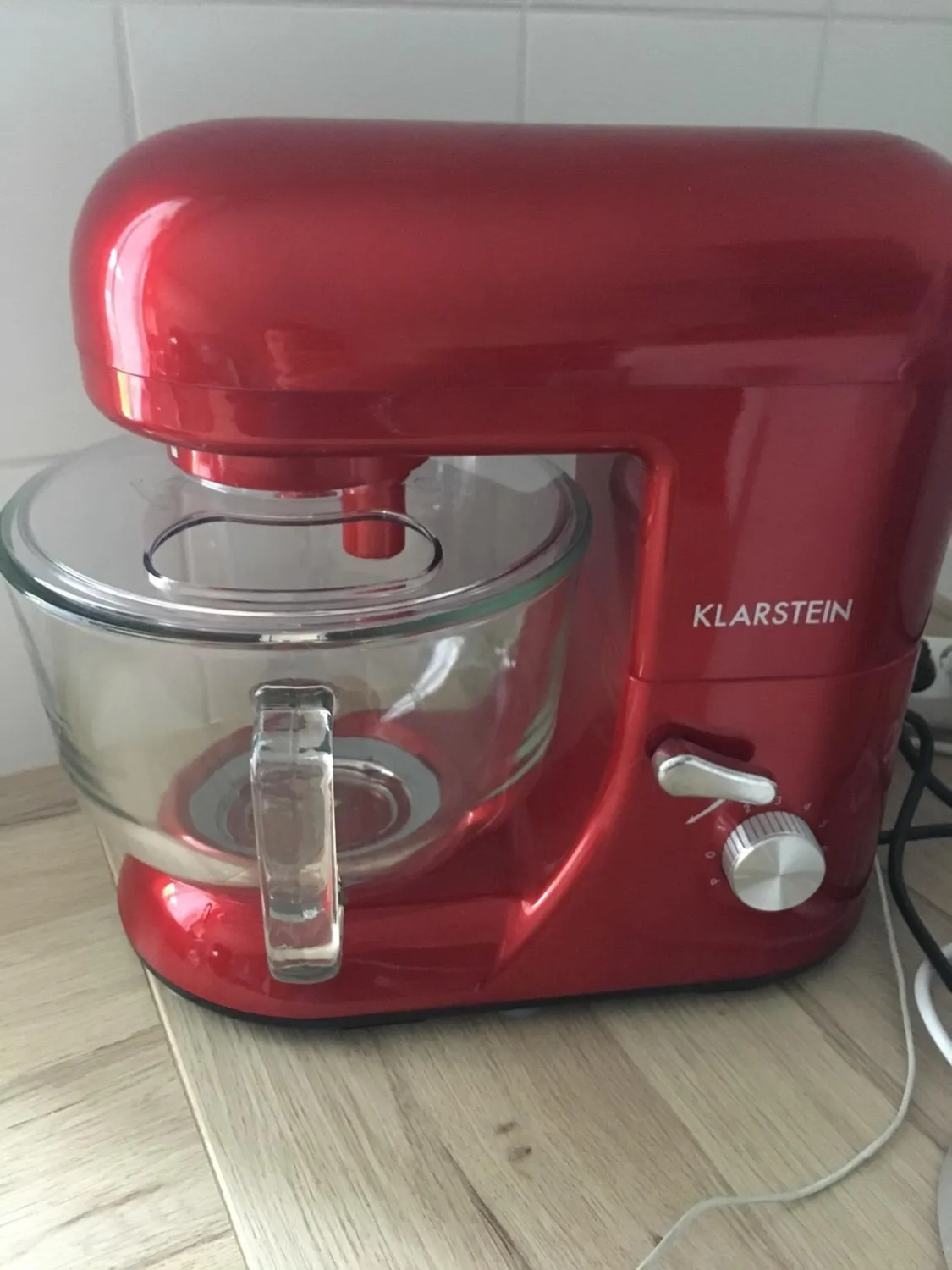 Klarstein robot pâtissier 5L 2000W rouge mouvement planétaire