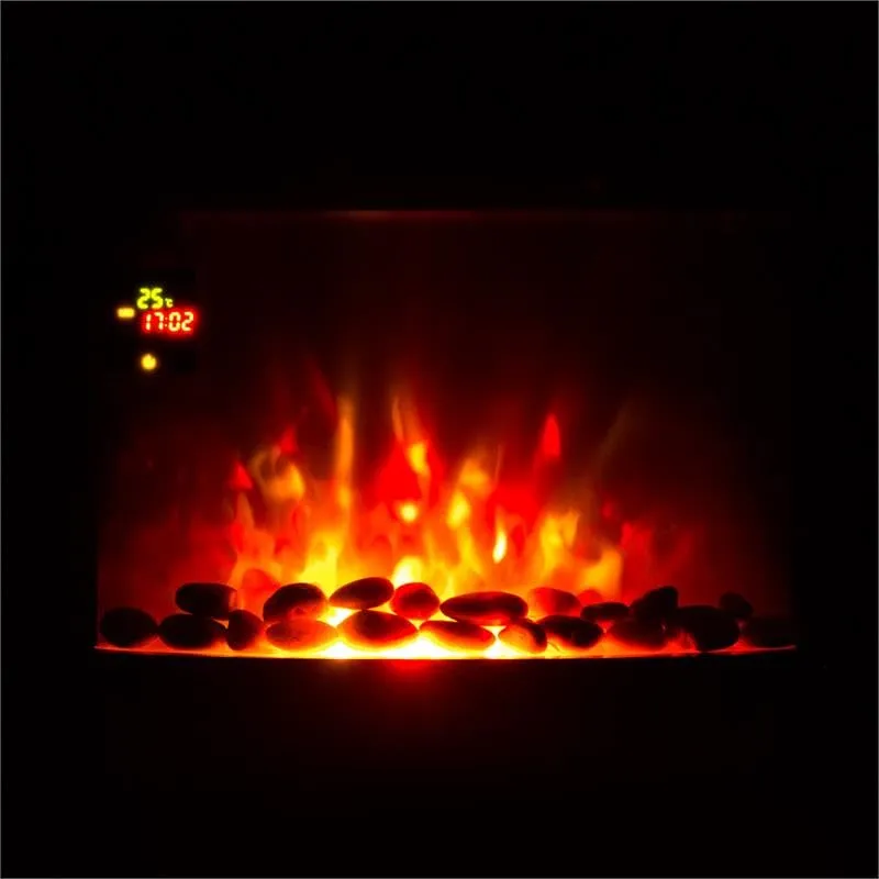 Klarstein Brasero cheminée électrique murale noir 1800 W