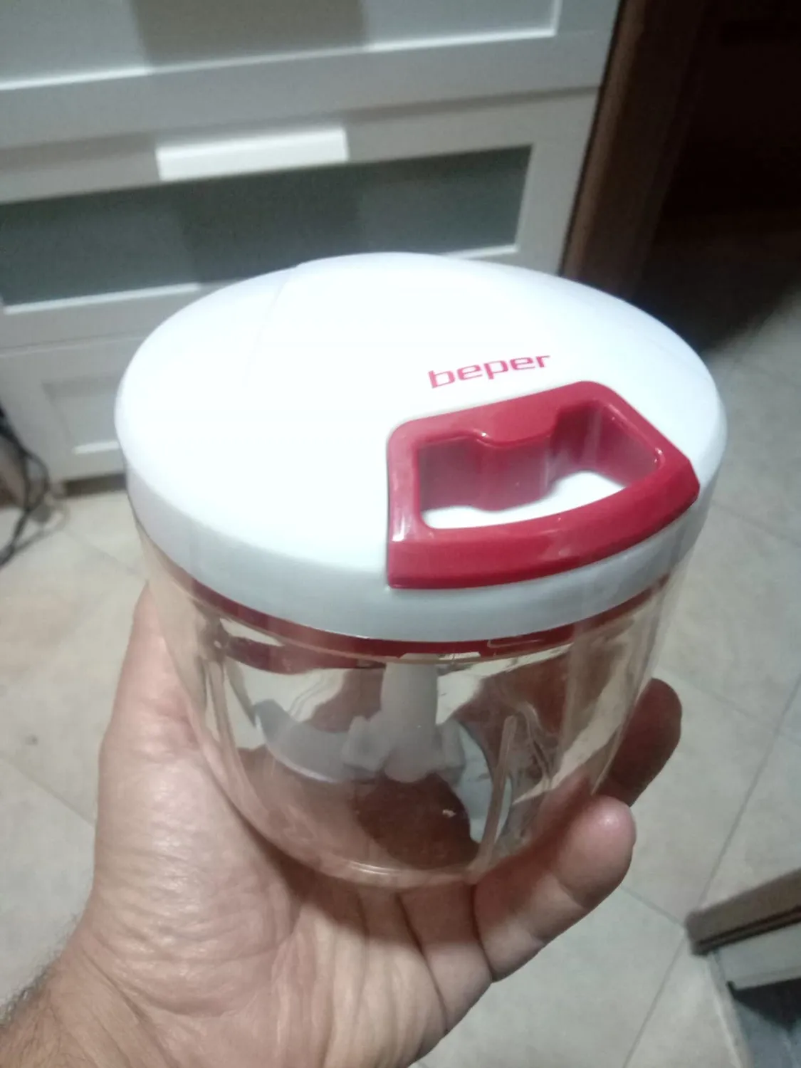 Beper hachoir manuel corde 1000 ml blanc rouge