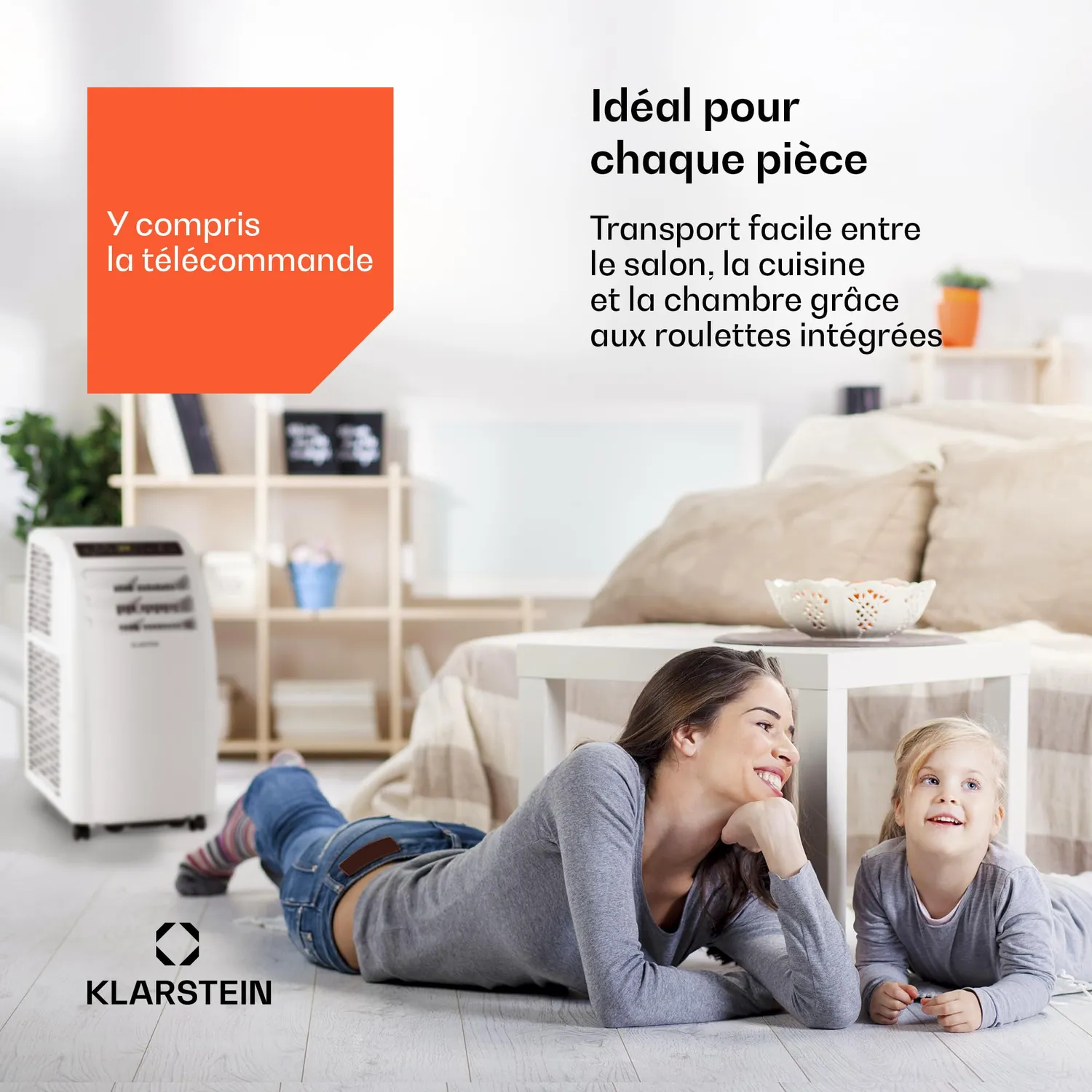 Klarstein climatiseur mobile 10000 BTU 4 en 1 silencieux