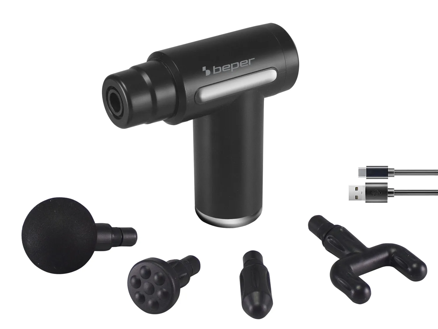 Beper P302MAS002 pistolet de massage noir 6 vitesses