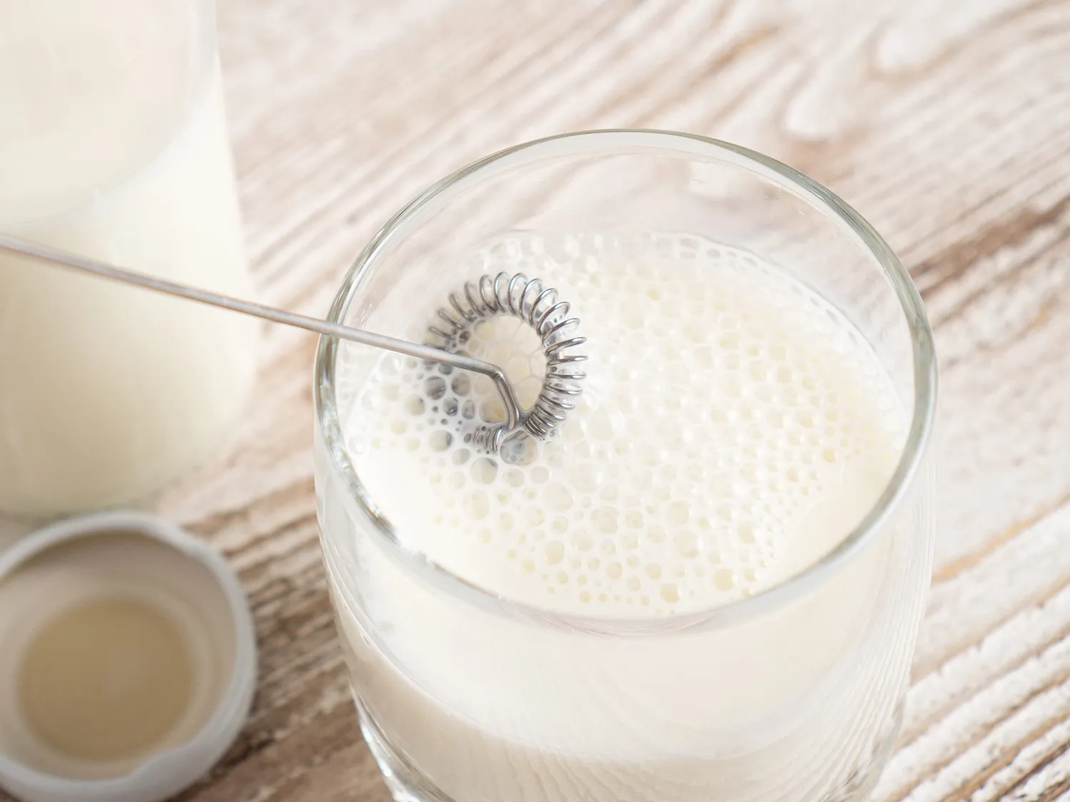 Beper 90.349 mousseur à lait manuel acier inoxydable