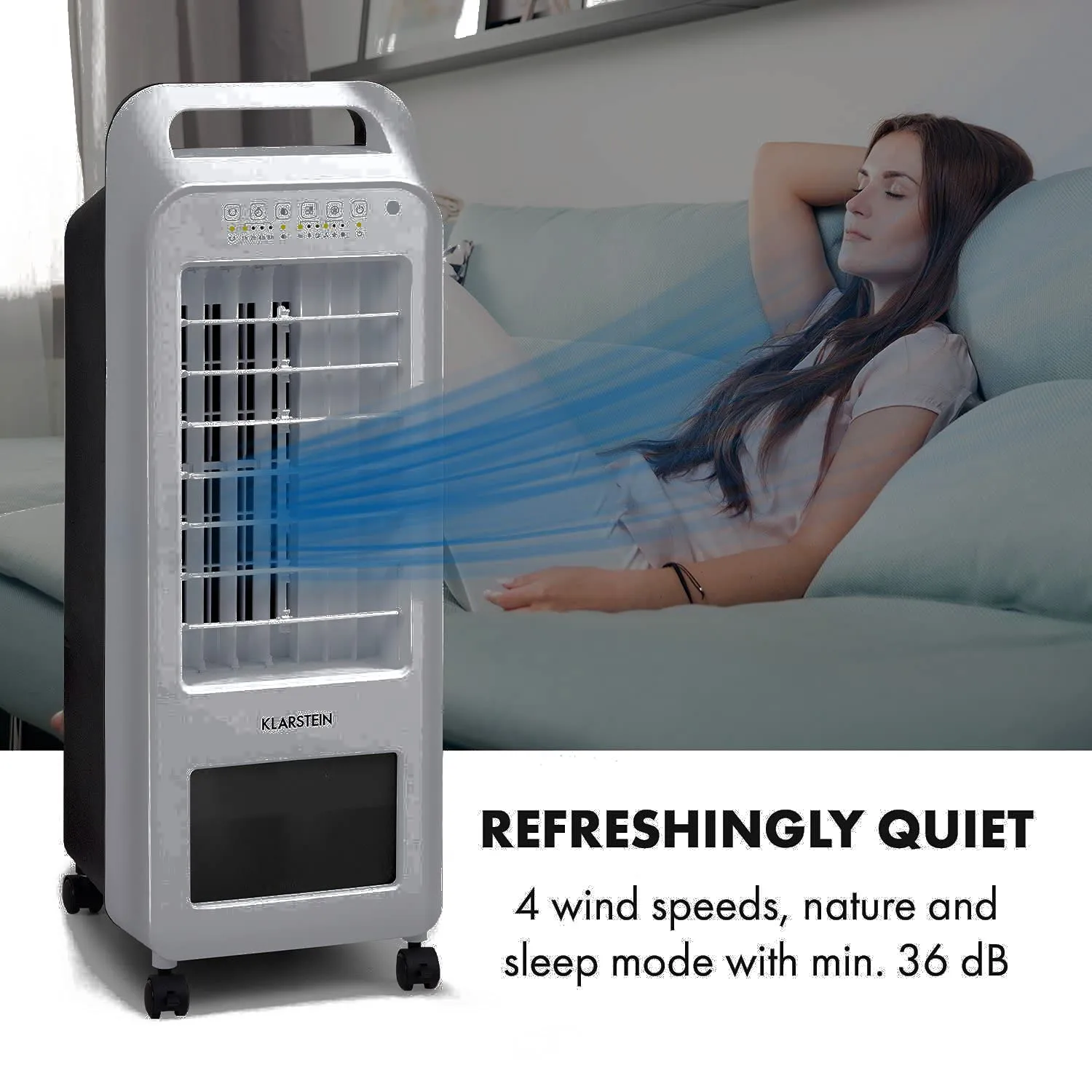 Klarstein Cooler Rush rafraîchisseur d’air gris 5,5 L 45 W
