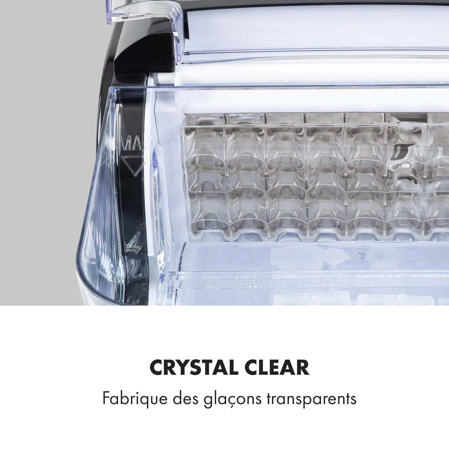 Klarstein Kristall Machine à Glaçons Inox 2,5L