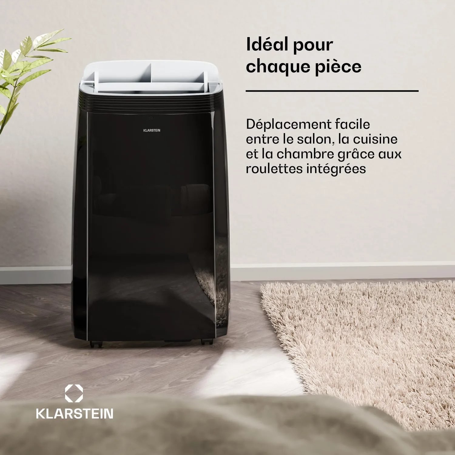 Klarstein Grandbreeze climatiseur mobile 14000 BTU noir