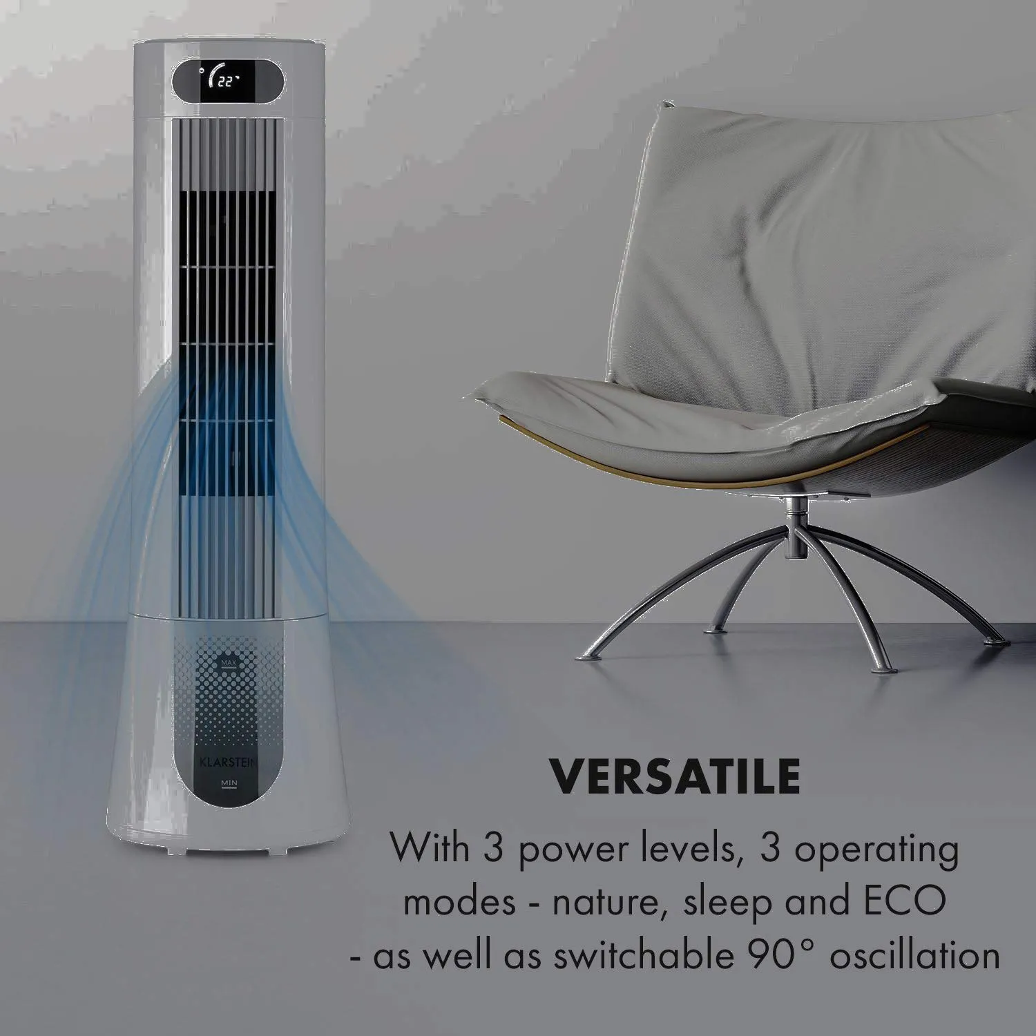 Klarstein Skyscraper Frost rafraîchisseur 7L argent 100m³/h