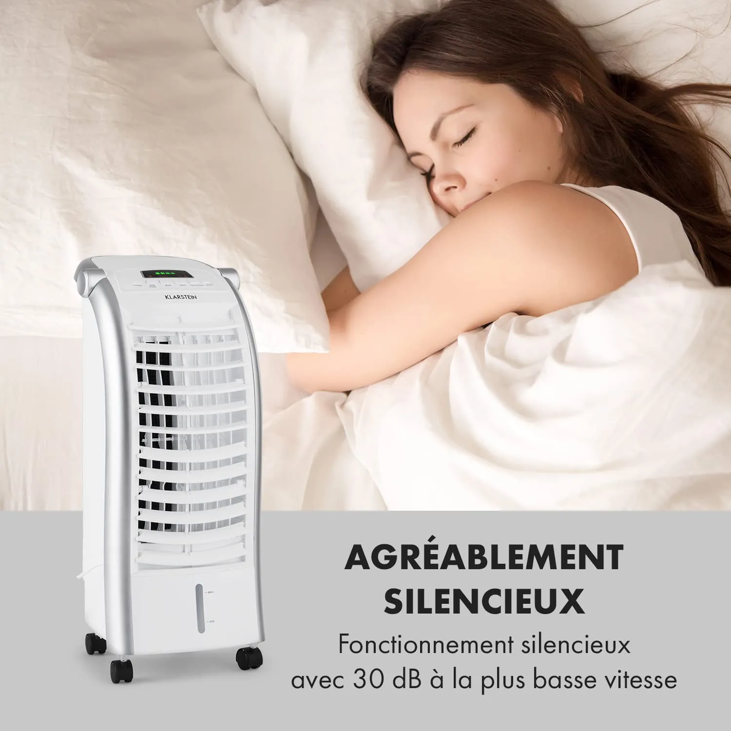Klarstein rafraîchisseur d'air 4-en-1 6 L noir 65 W