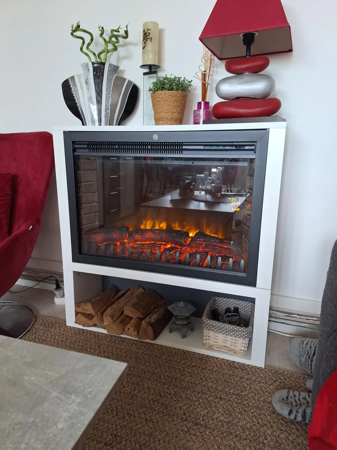 Klarstein Mauna Loa cheminée électrique Blanche 2000W