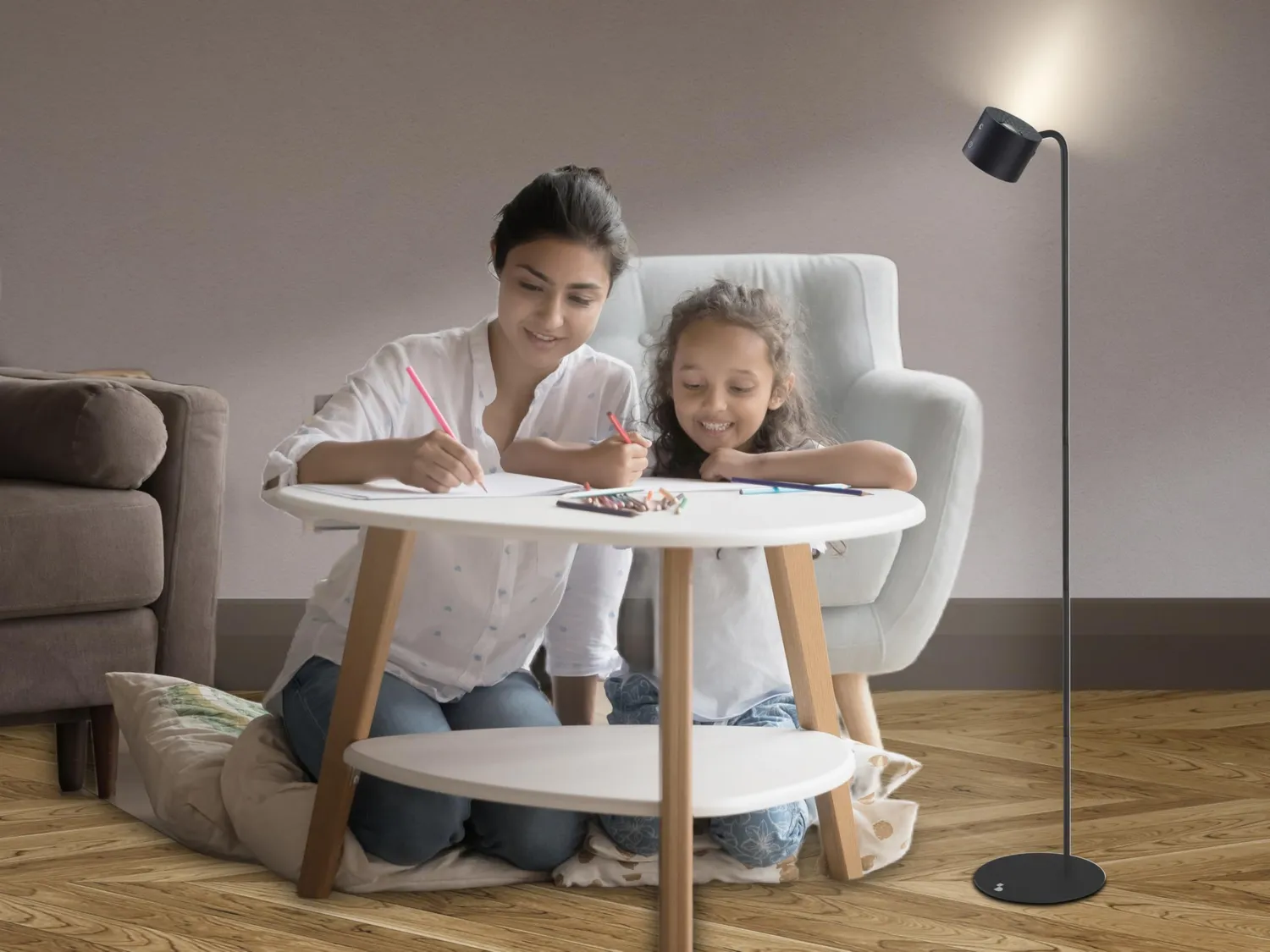 Beper P201UTP306 Lumì lampe rechargeable noire tactile 3 couleurs