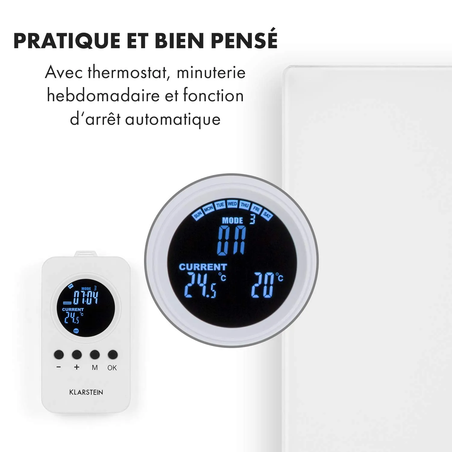 Klarstein Crystal Wall panneau infrarouge 600W blanc 100x60