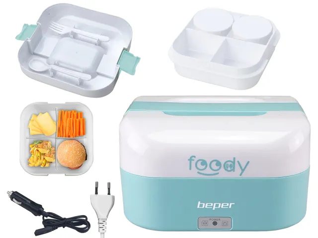 Beper Foody gamelle chauffante bleue 1,6L double prise