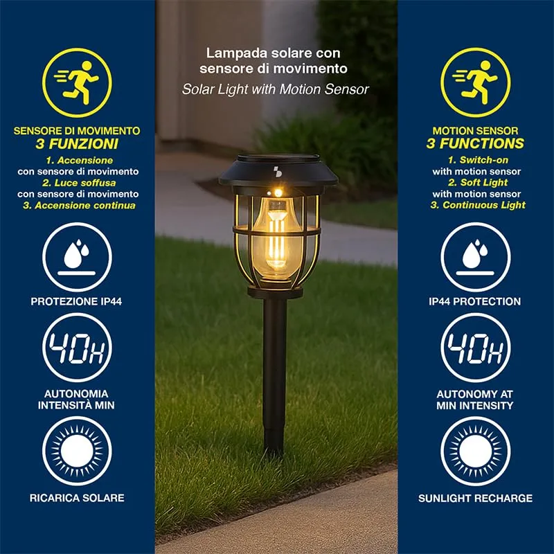 Beper P207ILO106 Lampe solaire jardin détecteur IP44