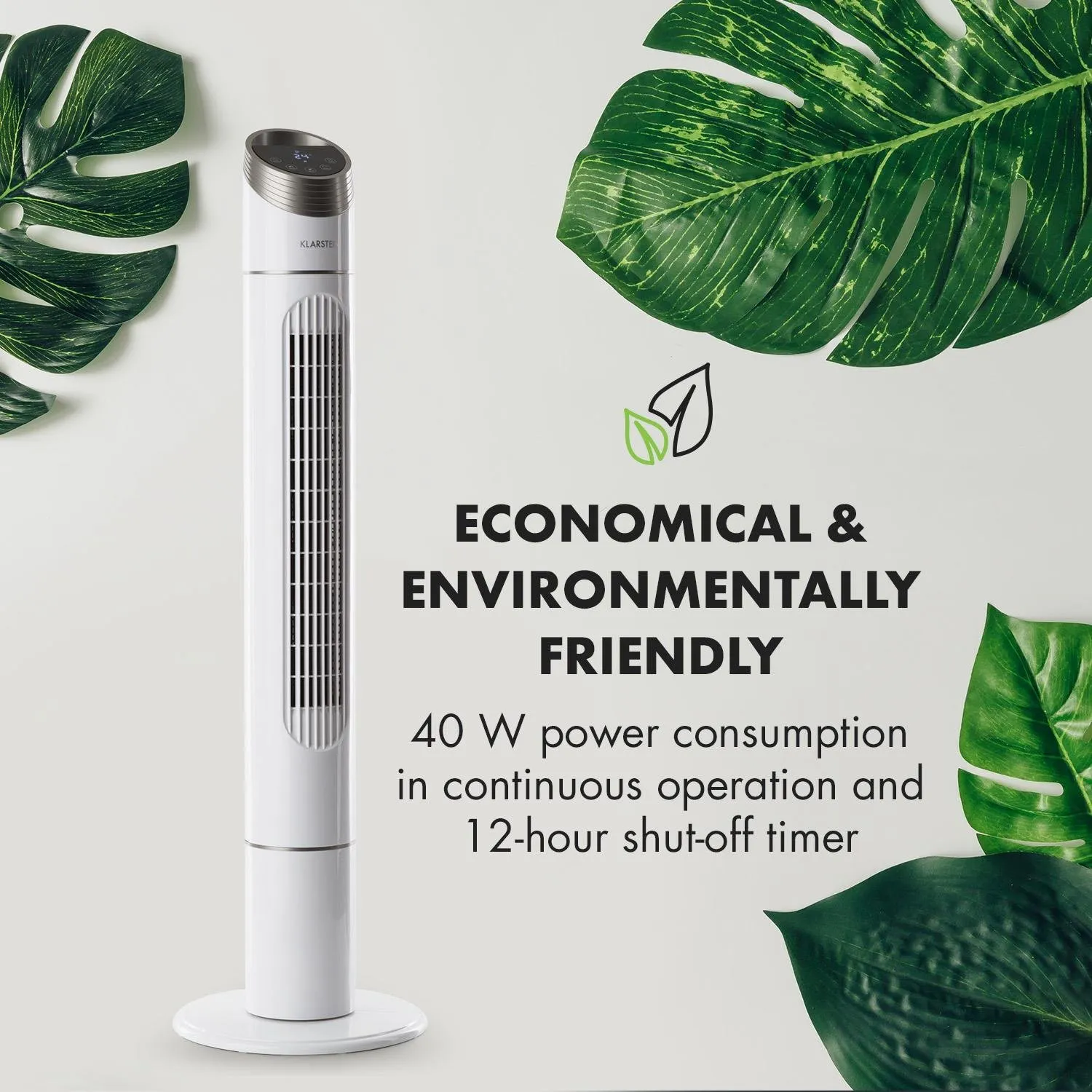 Klarstein Sky High Summer Edition ventilateur tour blanc