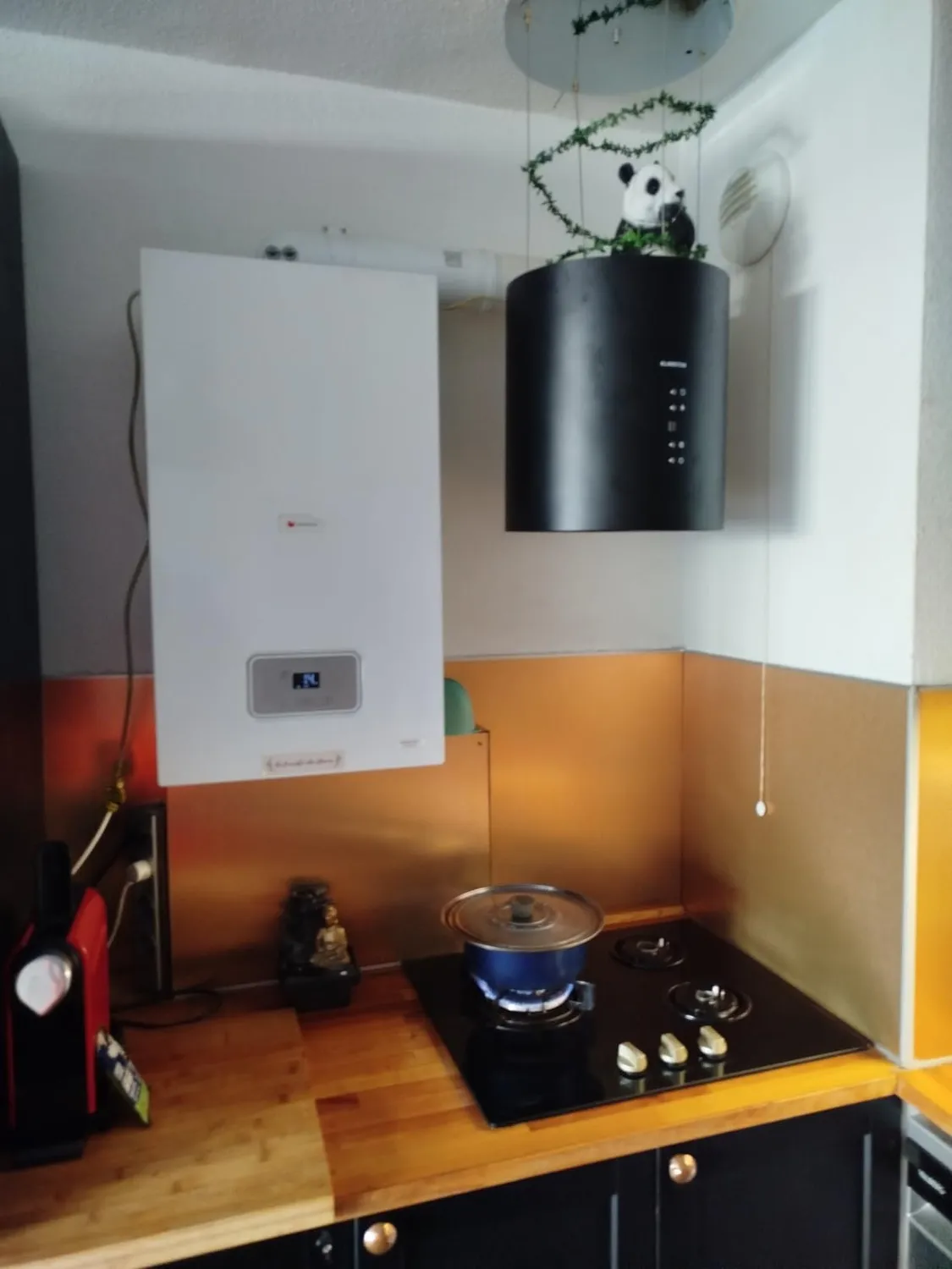 Klarstein Hotte Îlot Argent 522m³/h Recyclage