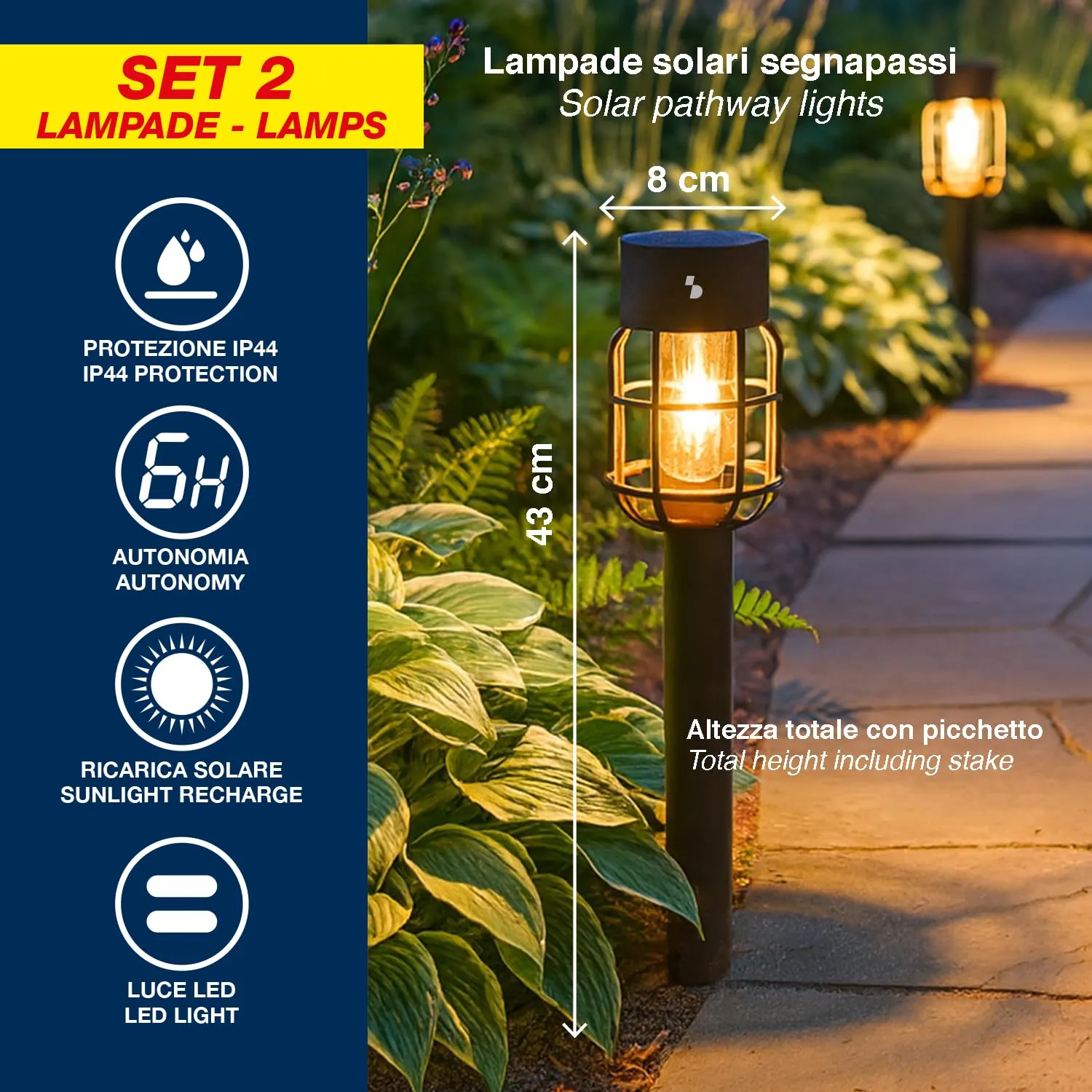 Beper Lucea P207ILO021 lampes solaires jardin lot 2 IP44