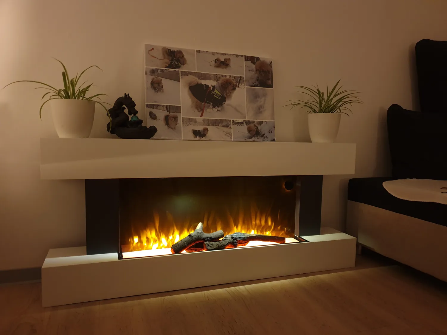Klarstein Light & Fire 1 cheminée électrique 2000W noir effet flamme