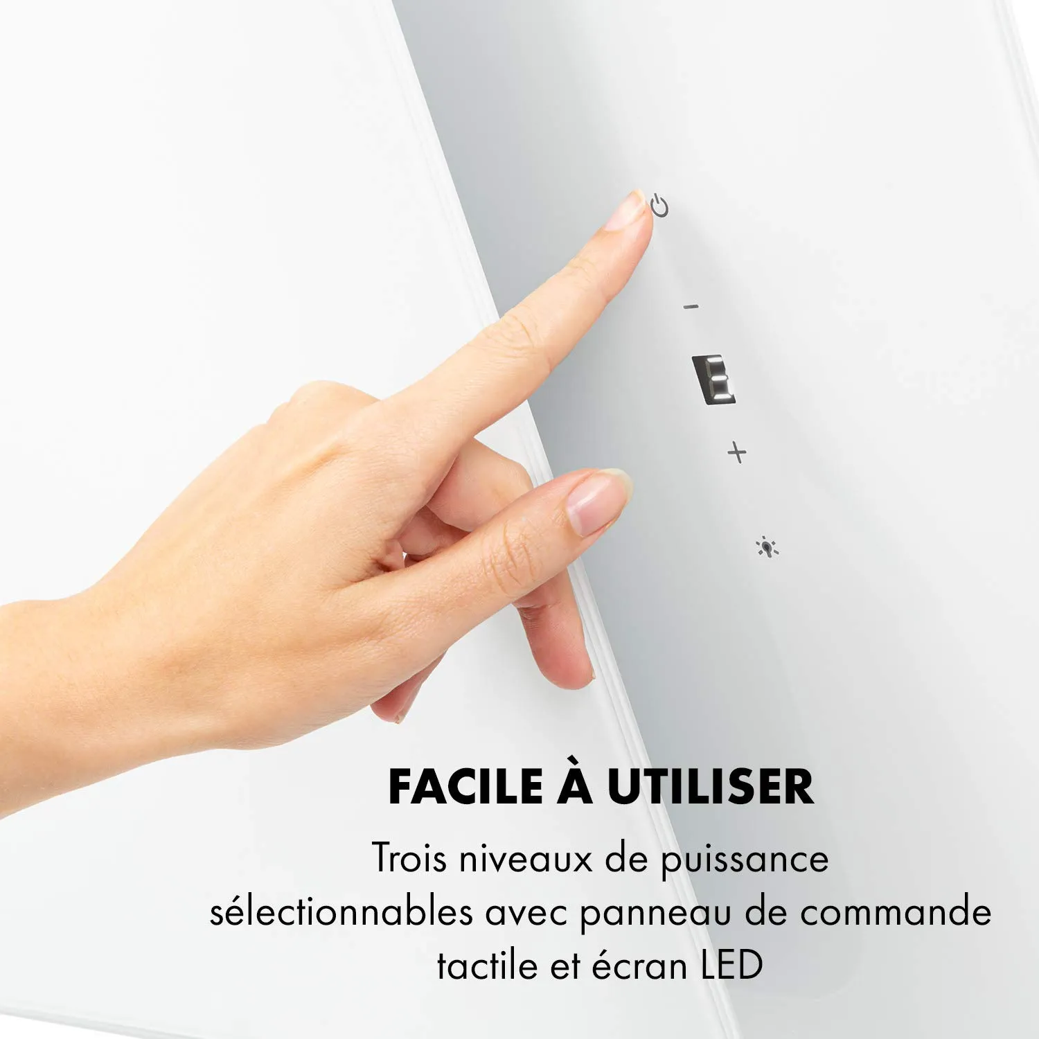 Klarstein Helena hotte inclinée 60 cm blanc 553 m³/h