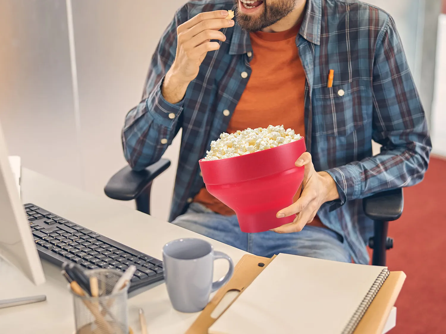 Beper C106CAS002 pop-corn micro-ondes pliable rouge 2,5 L