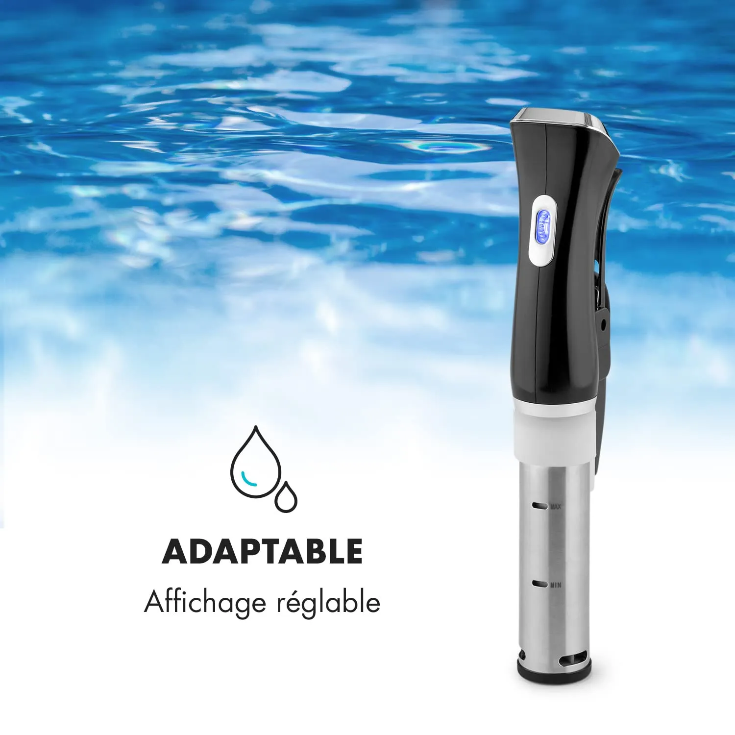 Klarstein Quickstick cuiseur sous vide noir 1300W 20L